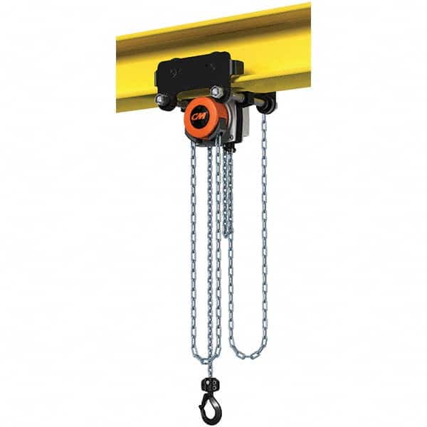 CM - 1,102 Lb Capacity, 10' Lift Height, Manual Chain Hoist - Exact Tool & Supply