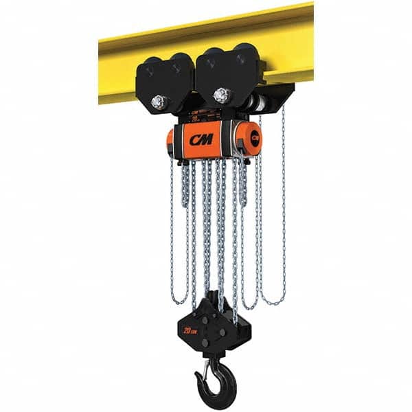 CM - 44,092 Lb Capacity, 30' Lift Height, Manual Chain Hoist - Exact Tool & Supply