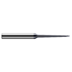 3/8″ Dia. × 1/2″ Shank × 0.563″ DOC × 4″ OAL, Carbide AlTiN, 2 Flute, Ballnose End Mill - Exact Tool & Supply