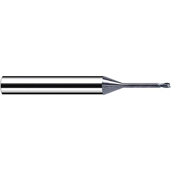 Fraisa - 0.5mm Diam 2 Flute Solid Carbide 0.05mm Corner Radius End Mill - Exact Tool & Supply