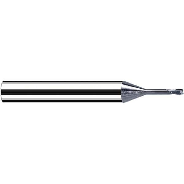Fraisa - 0.8mm Diam 2 Flute Solid Carbide 0.2mm Corner Radius End Mill - Exact Tool & Supply