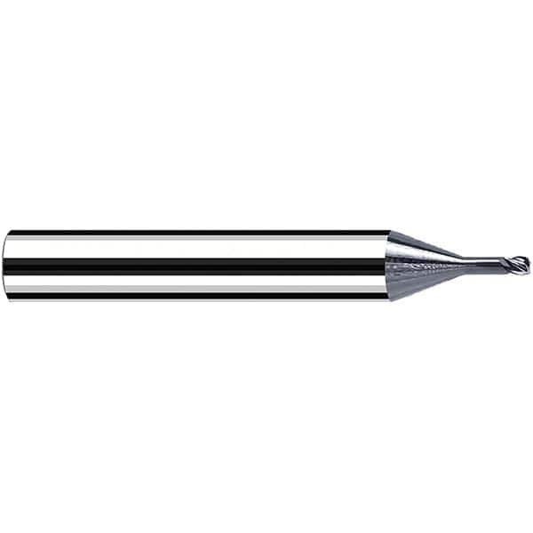 Fraisa - 2mm Diam 4 Flute Solid Carbide 0.2mm Corner Radius End Mill - Exact Tool & Supply