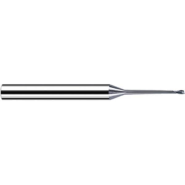 Fraisa - 0.6mm Diam 2 Flute Solid Carbide 0.1mm Corner Radius End Mill - Exact Tool & Supply