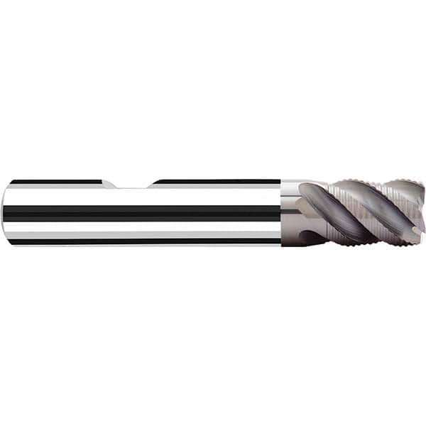Fraisa - 3/8" Diam, 1/2" LOC, 4 Flute Solid Carbide Roughing Square End Mill - Exact Tool & Supply