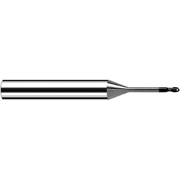 Fraisa - 5mm Diam, 5mm LOC, 2 Flute Solid Carbide Ball End Mill - Exact Tool & Supply