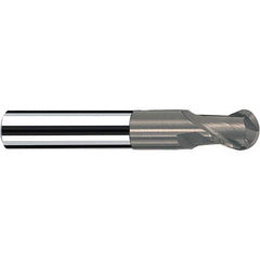 Fraisa - 3/8" Diam, 3/8" LOC, 2 Flute Solid Carbide Ball End Mill - Exact Tool & Supply