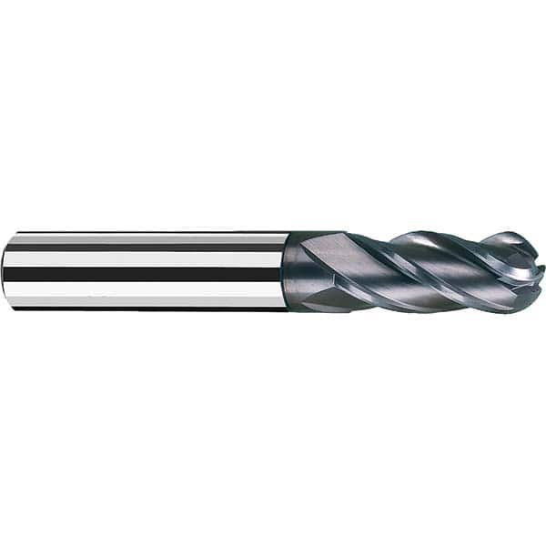Fraisa - 5/16" Diam, 3/4" LOC, 4 Flute Solid Carbide Ball End Mill - Exact Tool & Supply