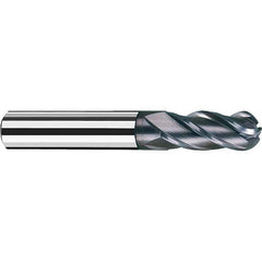 Fraisa - 5/16" Diam, 3/4" LOC, 4 Flute Solid Carbide Ball End Mill - Exact Tool & Supply