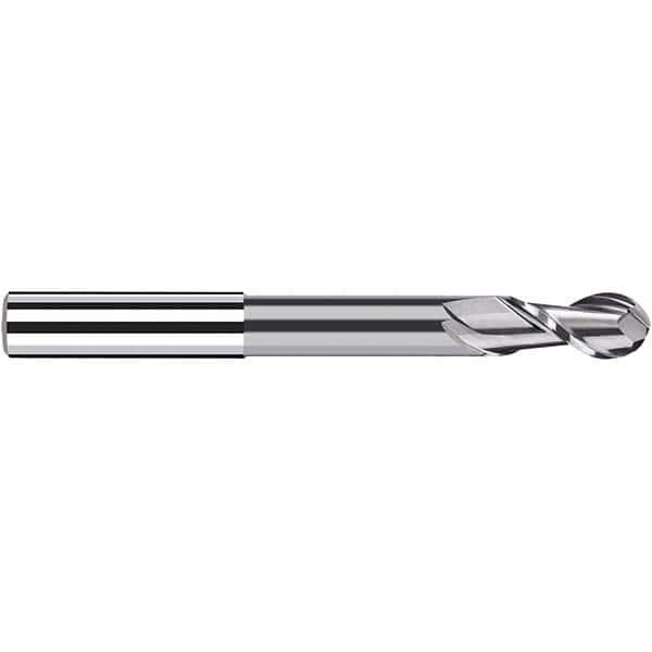 Fraisa - 10mm Diam, 20mm LOC, 2 Flute Solid Carbide Ball End Mill - Exact Tool & Supply