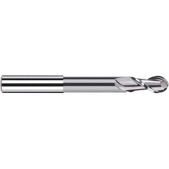 Fraisa - 10mm Diam, 20mm LOC, 2 Flute Solid Carbide Ball End Mill - Exact Tool & Supply