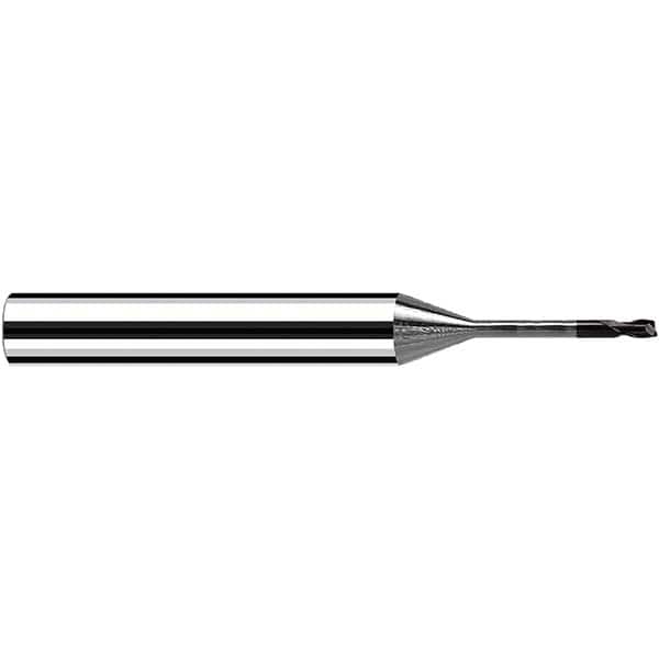 Fraisa - 0.8mm Diam 2 Flute Solid Carbide 0.2mm Corner Radius End Mill - Exact Tool & Supply
