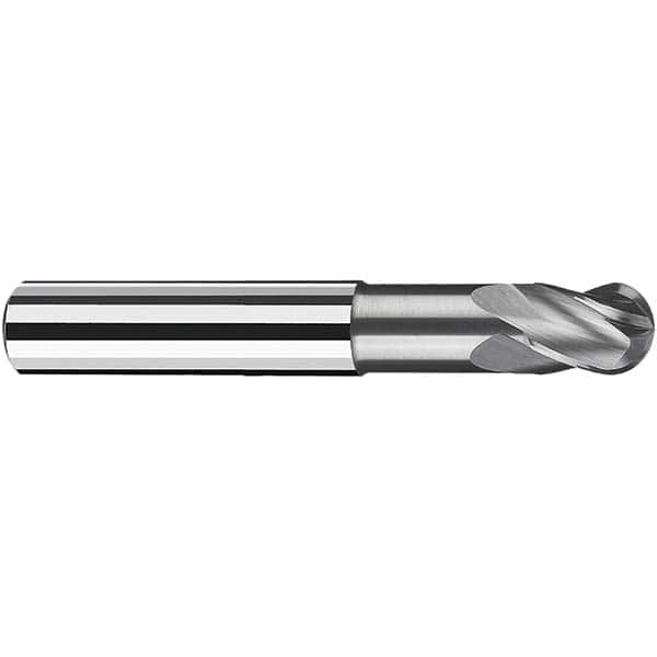 Fraisa - 8mm Diam, 9mm LOC, 4 Flute Solid Carbide Ball End Mill - Exact Tool & Supply