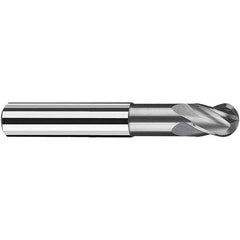 Fraisa - 8mm Diam, 9mm LOC, 4 Flute Solid Carbide Ball End Mill - Exact Tool & Supply