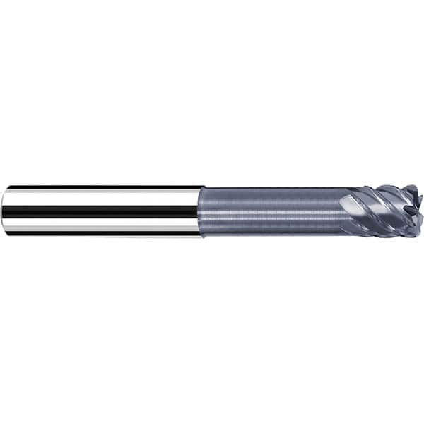 Fraisa - 3/8" Diam 6 Flute Solid Carbide 0.01" Corner Radius End Mill - Exact Tool & Supply