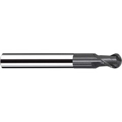Fraisa - 3/8" Diam, 3/8" LOC, 2 Flute Solid Carbide Ball End Mill - Exact Tool & Supply