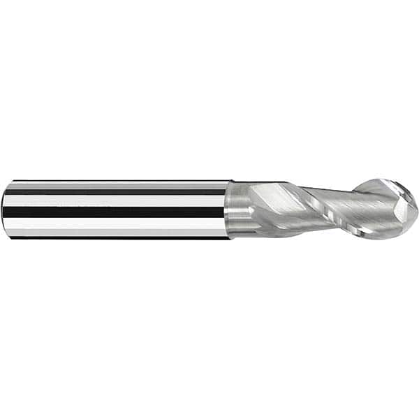 Fraisa - 1/2" Diam, 1/2" LOC, 2 Flute Solid Carbide Ball End Mill - Exact Tool & Supply