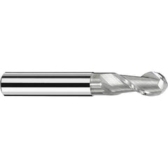 Fraisa - 1/2" Diam, 1/2" LOC, 2 Flute Solid Carbide Ball End Mill - Exact Tool & Supply