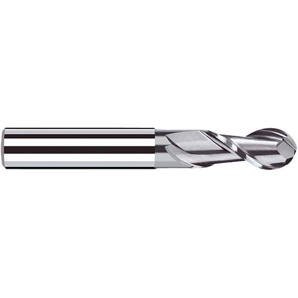 Fraisa - 10mm Diam, 20mm LOC, 2 Flute Solid Carbide Ball End Mill - Exact Tool & Supply