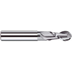 Fraisa - 10mm Diam, 20mm LOC, 2 Flute Solid Carbide Ball End Mill - Exact Tool & Supply