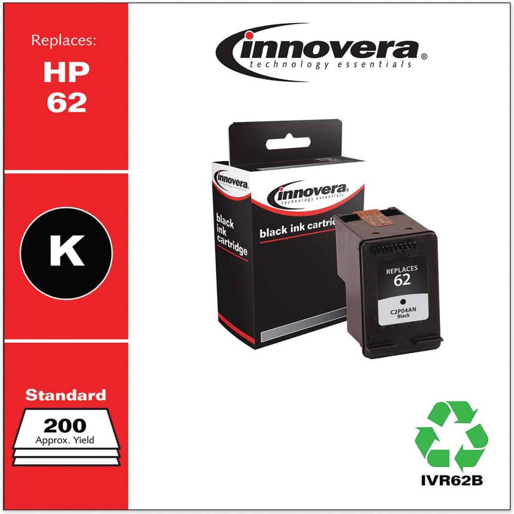 innovera - Remanufactured C2P04AN (62) Ink, 200 Page-Yield, Black - Exact Tool & Supply