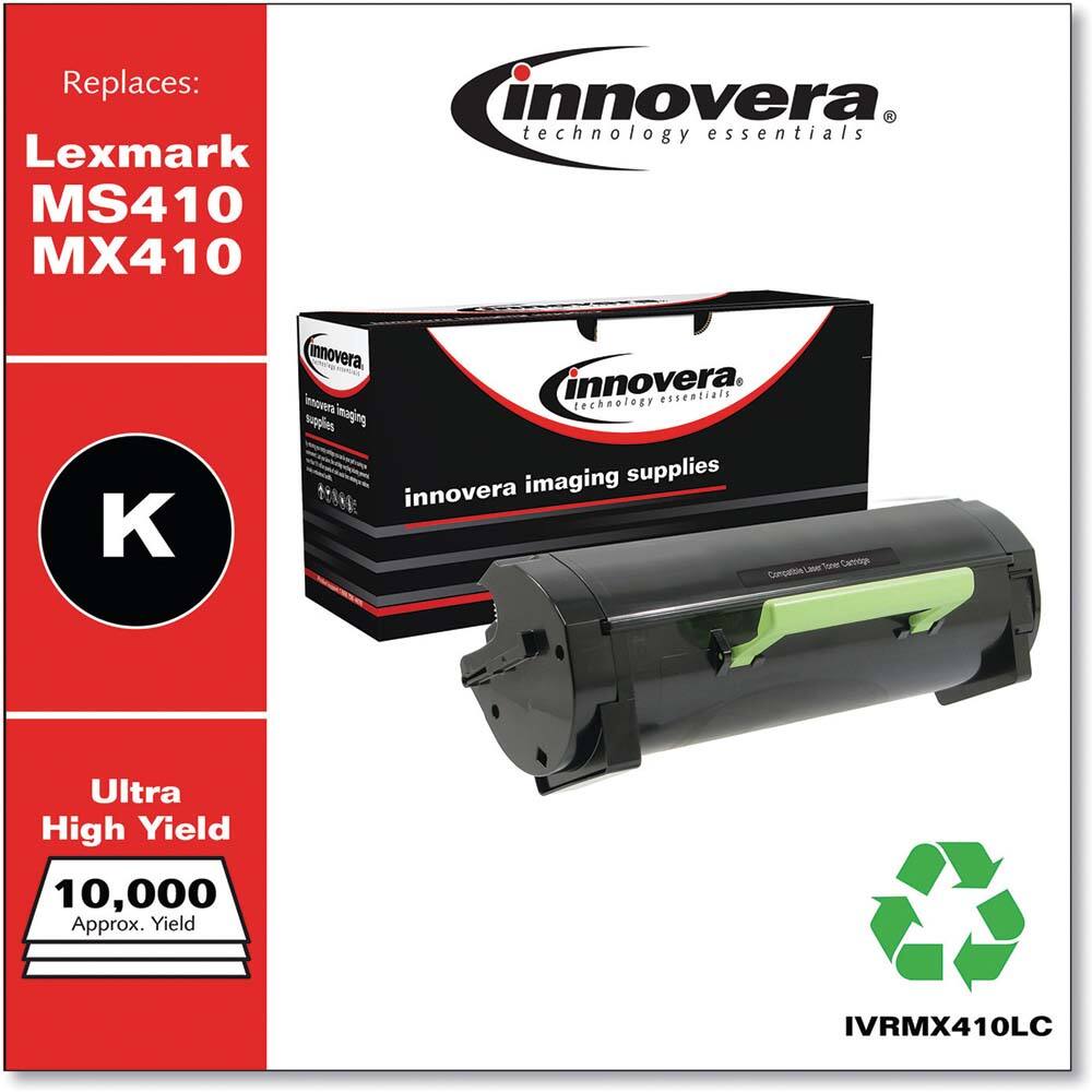 innovera - Office Machine Supplies & Accessories; For Use With: Lexmark? MS410D, MS410DN, MS415DN, MS510DN, MS610DE, MS610DN, MS610DTE, MS610DTN, MX310DN, MX410DE, MX510DE, MX510DTE, MX511DE, MX511DHE, MX511DTE, MX610DE, MX611DE, MX611DFE, MX611DHE, MX61 - Exact Tool & Supply