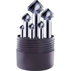 Guhring - Countersink Sets Countersink Type: Three Flute Minimum Head Diameter (Inch): 1/4 - Exact Tool & Supply