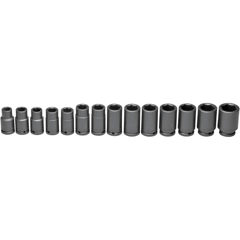 Wright Tool & Forge - 14 Pc 3/4" Drive Impact Socket Set - Exact Tool & Supply