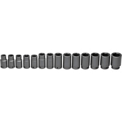 Wright Tool & Forge - 14 Pc 3/4" Drive Impact Socket Set - Exact Tool & Supply