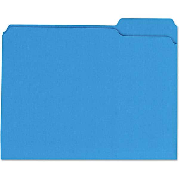UNIVERSAL - File Folders, Expansion Folders & Hanging Files Folder/File Type: File Folders with Top Tab Color: Blue - Exact Tool & Supply
