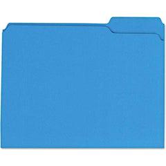 UNIVERSAL - File Folders, Expansion Folders & Hanging Files Folder/File Type: File Folders with Top Tab Color: Blue - Exact Tool & Supply
