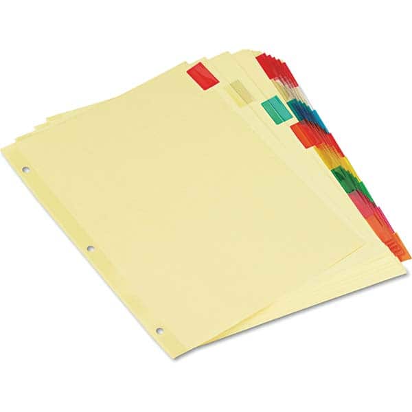 UNIVERSAL - Tabs, Indexes & Dividers Indexes & Divider Type: Customizable Size: 8-1/2 x 11 - Exact Tool & Supply