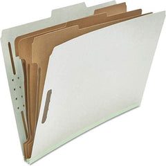 UNIVERSAL - File Folders, Expansion Folders & Hanging Files Folder/File Type: Classification Folders with Tob Tab Fastener Color: Gray - Exact Tool & Supply