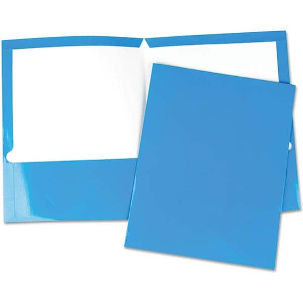 UNIVERSAL - File Folders, Expansion Folders & Hanging Files Folder/File Type: Pocket Folders Color: Blue - Exact Tool & Supply