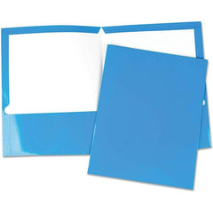 UNIVERSAL - File Folders, Expansion Folders & Hanging Files Folder/File Type: Pocket Folders Color: Blue - Exact Tool & Supply