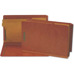 UNIVERSAL - File Folders, Expansion Folders & Hanging Files Folder/File Type: Classification Folders with Tob Tab Fastener Color: Red - Exact Tool & Supply