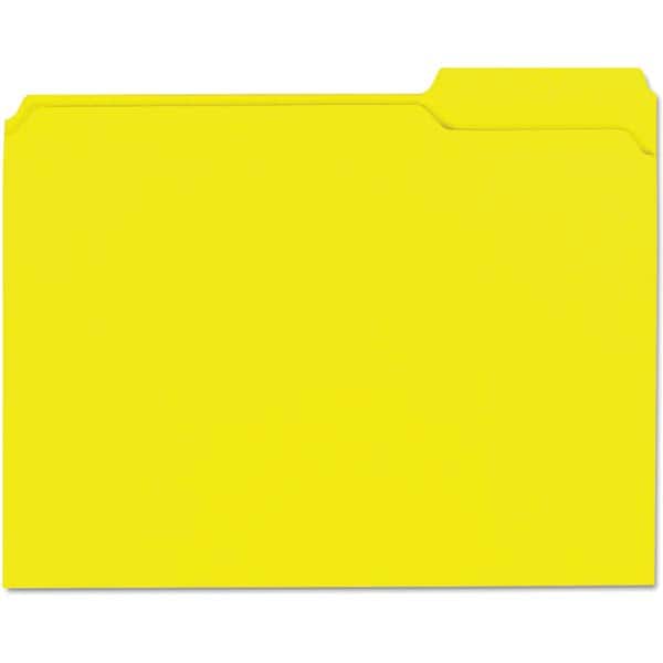 UNIVERSAL - File Folders, Expansion Folders & Hanging Files Folder/File Type: File Folders with Top Tab Color: Yellow - Exact Tool & Supply