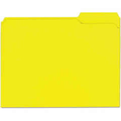 UNIVERSAL - File Folders, Expansion Folders & Hanging Files Folder/File Type: File Folders with Top Tab Color: Yellow - Exact Tool & Supply