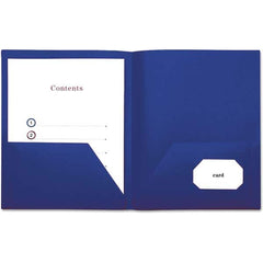 UNIVERSAL - File Folders, Expansion Folders & Hanging Files Folder/File Type: Pocket Folders Color: Navy Blue - Exact Tool & Supply