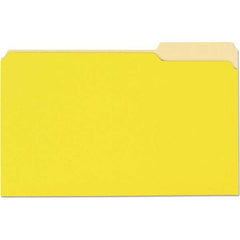 UNIVERSAL - File Folders, Expansion Folders & Hanging Files Folder/File Type: File Folders with Top Tab Color: Light Yellow - Exact Tool & Supply