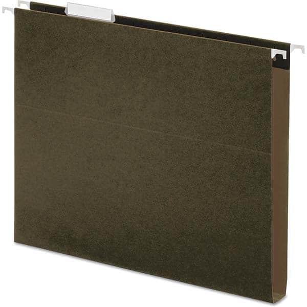 UNIVERSAL - File Folders, Expansion Folders & Hanging Files Folder/File Type: Hanging File Folders with Box Bottom Color: Green - Exact Tool & Supply