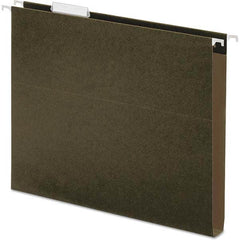 UNIVERSAL - File Folders, Expansion Folders & Hanging Files Folder/File Type: Hanging File Folders with Box Bottom Color: Green - Exact Tool & Supply