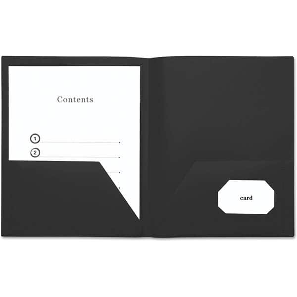 UNIVERSAL - File Folders, Expansion Folders & Hanging Files Folder/File Type: Pocket Folders Color: Black - Exact Tool & Supply