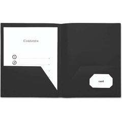 UNIVERSAL - File Folders, Expansion Folders & Hanging Files Folder/File Type: Pocket Folders Color: Black - Exact Tool & Supply