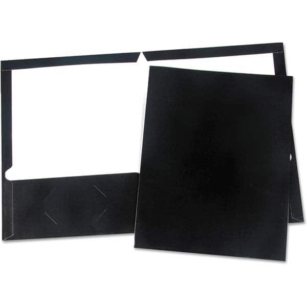 UNIVERSAL - File Folders, Expansion Folders & Hanging Files Folder/File Type: Pocket Folders Color: Black - Exact Tool & Supply