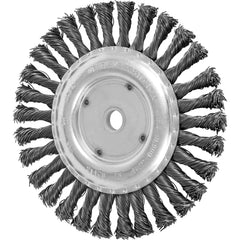 PFERD - Wheel Brushes; Outside Diameter (Inch): 6 ; Wire Type: Knotted ; Fill Material: Carbon Steel ; Trim Length (Inch): 1-1/4 ; Filament Wire Diameter Range: 0.0200-0.0299 ; Maximum RPM: 10000.000 - Exact Tool & Supply