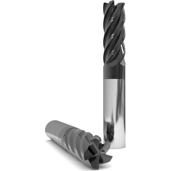 GWS - 1" Diam 7 Flute Solid Carbide 0.09" Corner Radius End Mill - Exact Tool & Supply