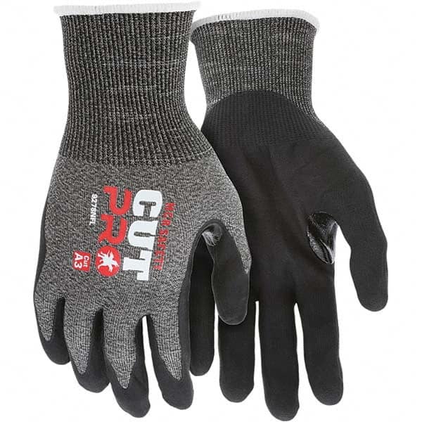 MCR Safety - Size L, ANSI Cut Lvl A3, Puncture Lvl 4, Abrasion Lvl 4, Foam Nitrile Coated Cut & Puncture Resistant Gloves - Exact Tool & Supply
