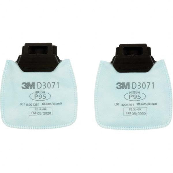 3M - Half & Full Facepiece Cartridges & Filters; Type: Filter ; NIOSH Filter Rating: P95; P95 ; Protection Type: Particulates ; Color Code: Blue ; Filter Rating: P95 ; Manufacturer's Series: D3071 - Exact Tool & Supply
