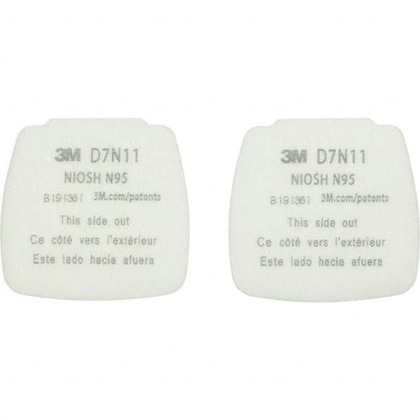 3M - Half & Full Facepiece Cartridges & Filters; Type: Filter ; NIOSH Filter Rating: N95; N95 ; Protection Type: Particulates ; Color Code: White ; Filter Rating: N95 ; Manufacturer's Series: D7N11 - Exact Tool & Supply