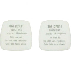 3M - Half & Full Facepiece Cartridges & Filters; Type: Filter ; NIOSH Filter Rating: N95; N95 ; Protection Type: Particulates ; Color Code: White ; Filter Rating: N95 ; Manufacturer's Series: D7N11 - Exact Tool & Supply